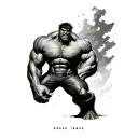 Hulk tattoo design idea