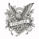 forever and always tattoo design idea