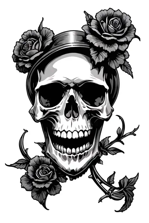 irish skull tattoo design idea