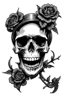 irish skull tattoo design idea