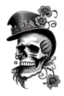 irish skull tattoo design idea