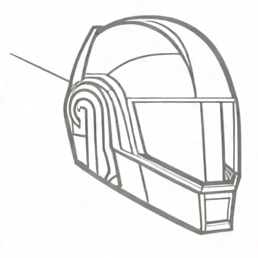 daft punk helmet tattoo design idea