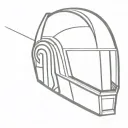 daft punk helmet tattoo design idea