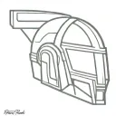 daft punk helmet tattoo design idea
