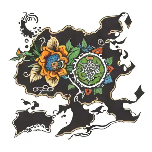 California Nevada Indiana Wisconsin and Tennessee tattoo design idea