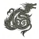 dragon tattoo. dark, creepy tattoo design idea