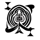 Spades with a capital "Q" in the middle tattoo design idea
