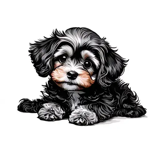 Toy Poodle tattoo design idea