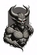 demon tattoo design idea