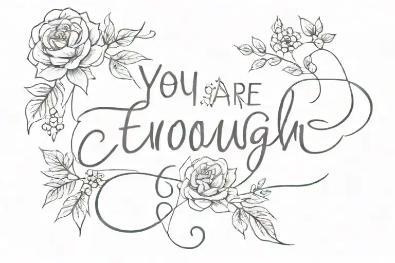you are enough tattoo design idea