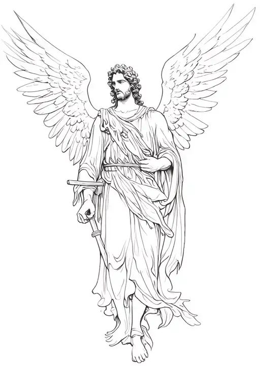 st Micheal The Archangel tattoo design idea