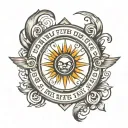 portal with quote tattoo design idea