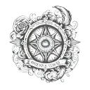 portal with quote tattoo design idea