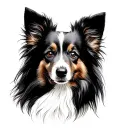 sheltie folded ears tattoo design idea