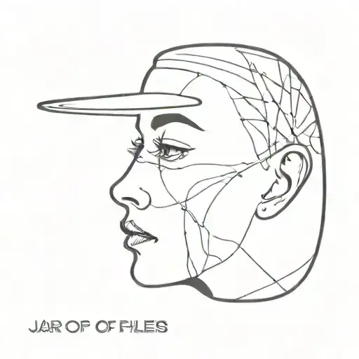 jar of flies half face looking through tattoo design idea