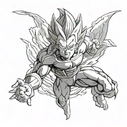 majin vegeta tattoo design idea