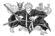 Gojo Satoru Jujutsu Kaisen tattoo design idea