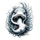 sea creatures inspired tattoo design idea