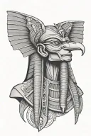 Egyptian god thoth tattoo design idea