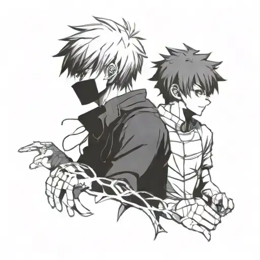 ken kaneki x killua Hunter x hunter tattoo design idea