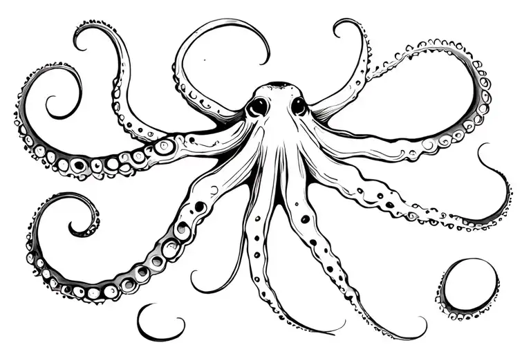 octopus tentacles tattoo design idea