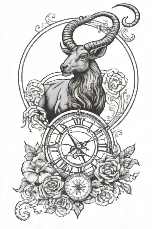 Capricorn, cancer, Leo, and libra zodiac sign tattoo design idea