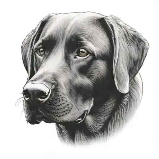 waterdog ,labrador retriever  tattoo design idea