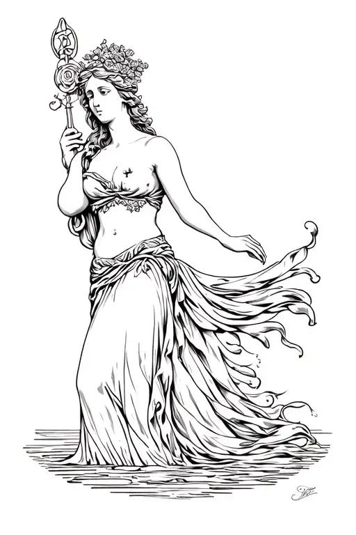 Aphrodite the goddess of love tattoo tattoo design idea