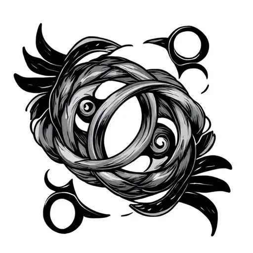 gemini astrological sign tattoo design idea