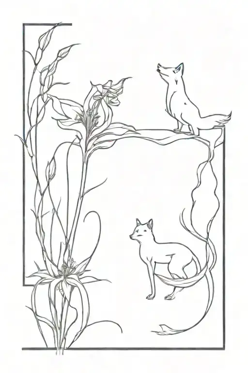 Black Spider Lily and the Fox Sorcerer tattoo design idea