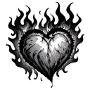 set your heart ablaze tattoo design idea