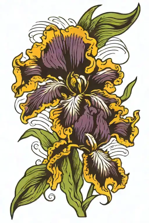 irises tattoo design idea