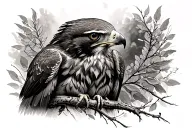 Red Tailed Hawk tattoo design idea
