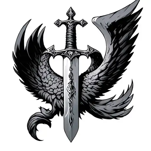 Sword Of St Michael tattoo design idea