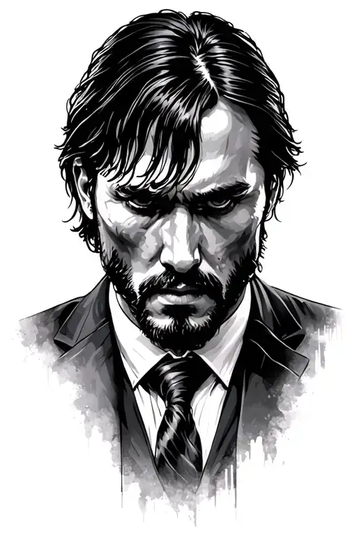 gun John wick tattoo design idea