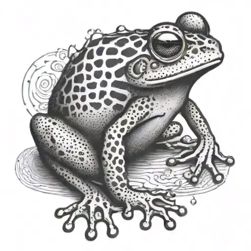 frog smoking tattoo design idea