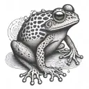 frog smoking tattoo design idea