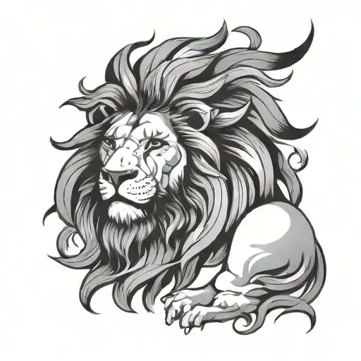 lion jesus tattoo design idea