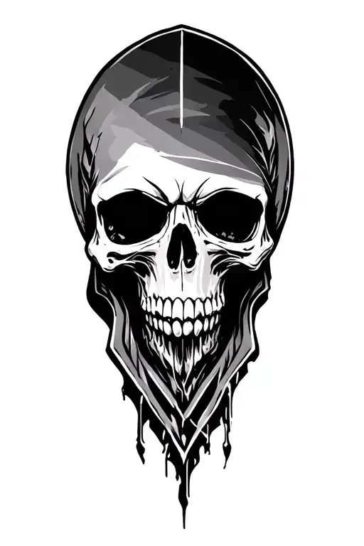 skull reaper tattoo design idea