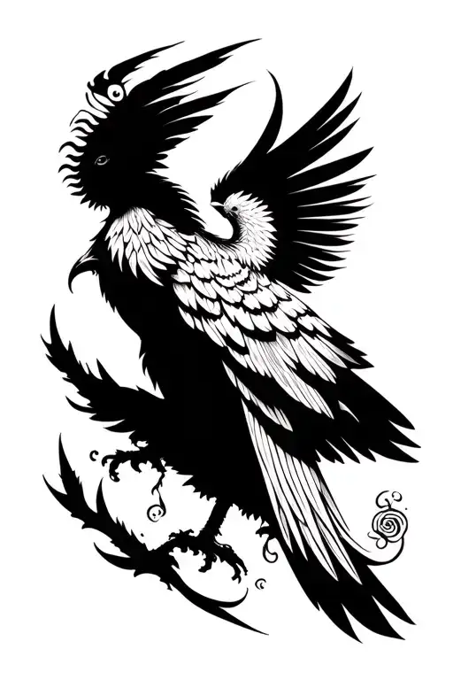 Garuda looking straight tattoo design idea