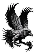 Garuda looking straight tattoo design idea