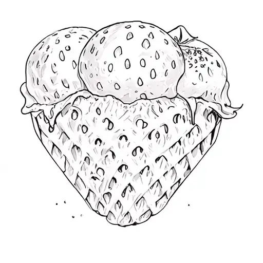 jack off jil strawberry ice cream tattoo design idea