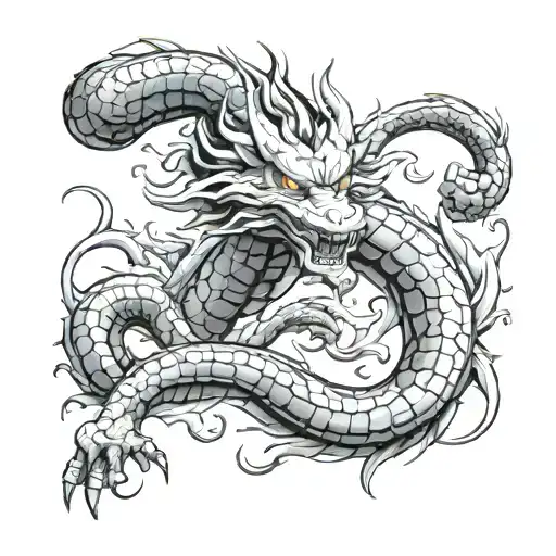 shenron dragon ball z wrapped around arm sleeve tattoo design idea