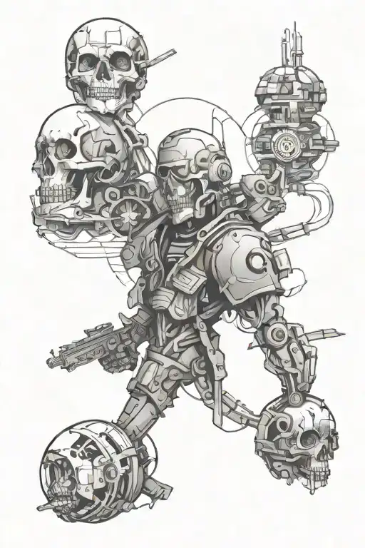 dystopia tattoo design idea