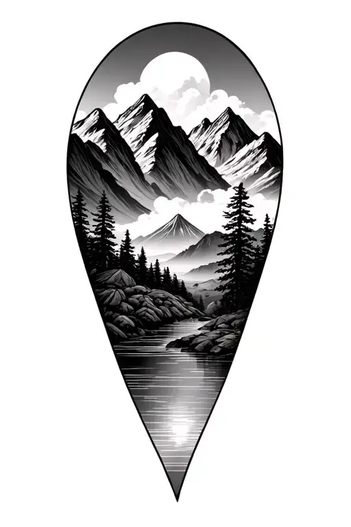 Lake District Mountains Tattoo tattoo design idea