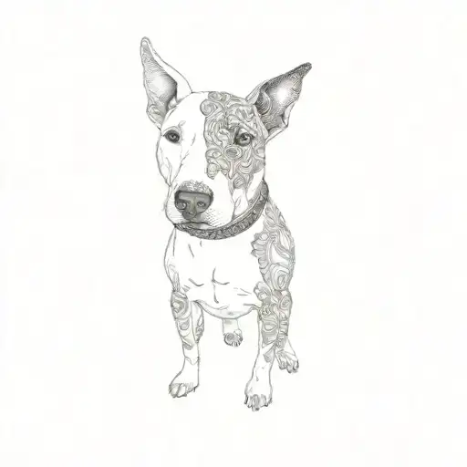 a bull terrier tattoo design idea