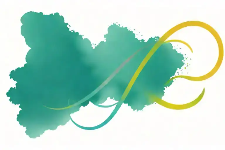 rainbow infinity symbol tattoo design idea