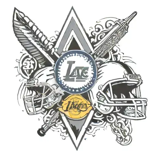 dodgers,raiders,lakers tattoo design idea