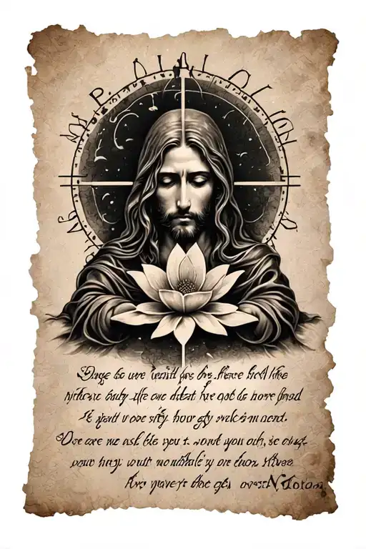 Serenity prayer written tattoo design idea