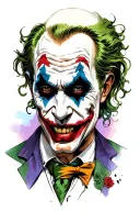 Joker face tattoo design idea